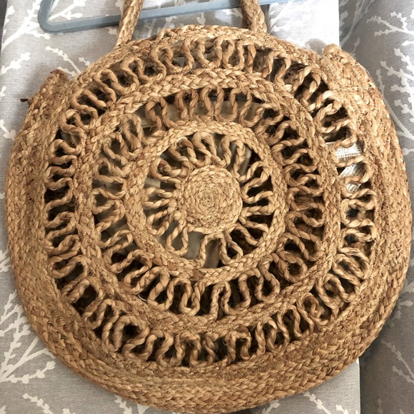 Zara Handbags - Zara Jute Shoulder Bag